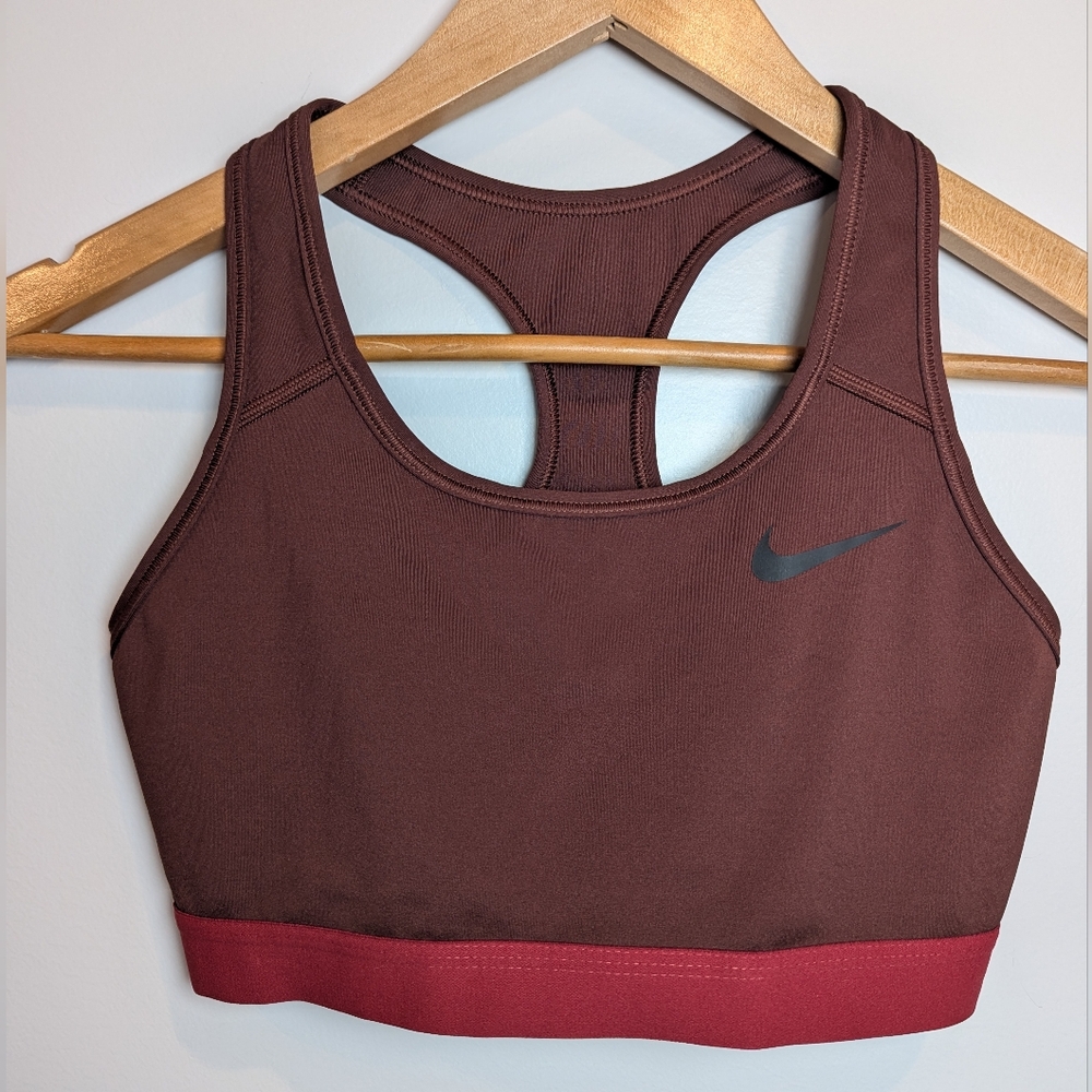 Nike Brown & Burgundy Racerback Sports Bra